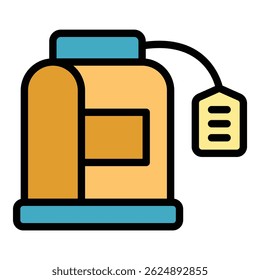 Discount tag icon outline vector. Price label. Sale offer color flat