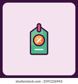 Discount Tag Icon, Sale Label, Percentage Off, Retail Price, Promotion Badge, Shopping Tag, Offer Icon, Retail Symbol, Marketing Tag, Green Discount Tag