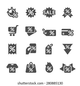 discount tag icon set, vector eps10.