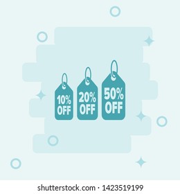 Discount Tag  Icon. Simple icon, blue colored icon illustration.