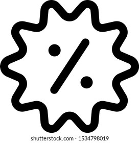Discount tag icon thin line for web and mobile, modern minimalistic flat design. Vector dark grey icon on light grey background.