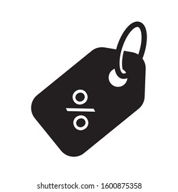 Discount tag icon in trendy flat style isolated on white background. Vector illustration.