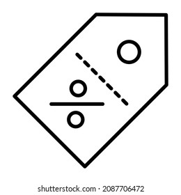 Imagen vectorial del icono Etiqueta de descuento. También se puede usar para aplicaciones web, aplicaciones móviles y medios impresos.