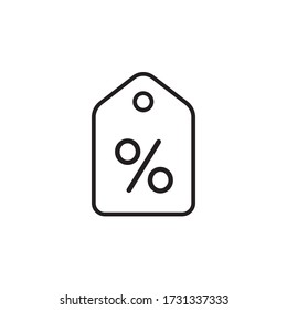 vector de icono de etiqueta de descuento. aislado en fondo blanco
