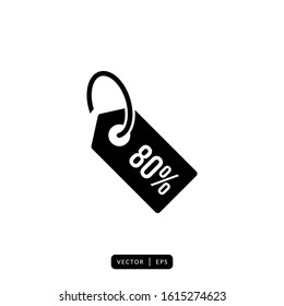Discount Tag Icon Vector - Sign or Symbol 