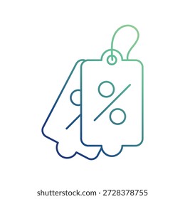 Icono de etiqueta de descuento con Vector de fondo blanco ilustración de stock