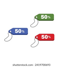 discount tag illustration. flat vector illustration on white background
