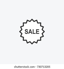 Discount tag isolated flat web mobile icon. Vector graphic illustration. Logotype, logo
