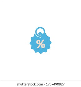 etiqueta de etiqueta de descuento icono logotipo vectorial plano diseño de ilustración de moda símbolo de señalización gráfico simple