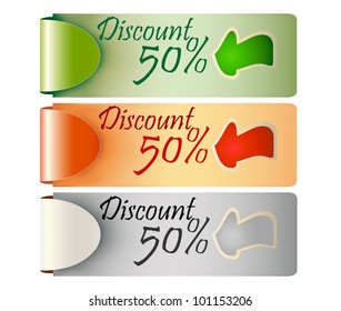 Discount tag label price