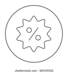 Discount tag line icon.