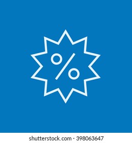 Discount tag line icon.