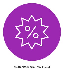 Discount tag line icon.