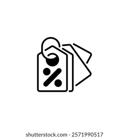 Discount Tag line icon. Universal creative premium symbol. Vector sign icon logo template. Vector illustration