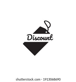Plantilla vectorial de diseño de logotipo de etiqueta de descuento