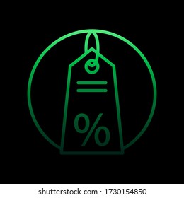 icono de etiqueta de descuento nolan. Línea delgada simple, contorno vector de los iconos de compras en línea para ui y ux, sitio web o aplicación móvil