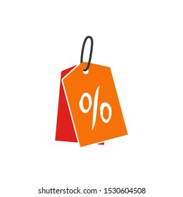 discount tag sale icon in flat style, vector