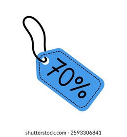 Discount tag showing 70 percent savings in a minimal design suitable for promotions and sales events