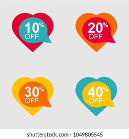 Discount tag with special offer sale sticker. Promo tag discount offer layout. Sale label with advertise offer design template. Sticker sign price isolated modern graphic style vector illustration.