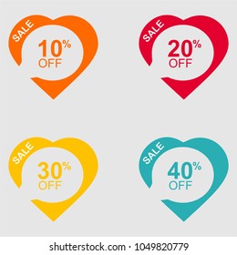 Discount tag with special offer sale sticker. Promo tag discount offer layout. Sale label with advertise offer design template. Sticker sign price isolated modern graphic style vector illustration.