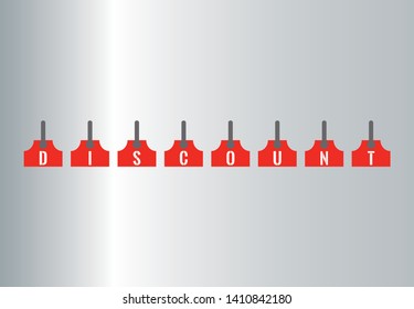 Discount tag with special offer sale sticker. Promo tag discount offer layout. Sale label with advertise offer design template. Sticker sign price isolated modern graphic style vector illustration.