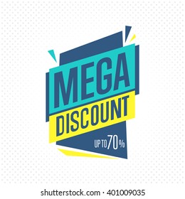 Discount Tag With Special Offer Sale Sticker. Promo Tag Discount Offer Layout. Sale Label With Advertise Offer Design Template. Sticker Sign Price Isolated Modern Graphic Style Vector Illustration.