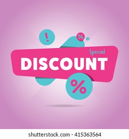 Discount tag with special offer sale sticker. Promo tag discount offer layout. Sale label with advertise offer design template. Sticker sign price isolated modern graphic style vector illustration.