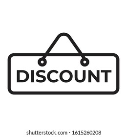 Discount Tag Thin Line Icon Vector For Store and Advertising