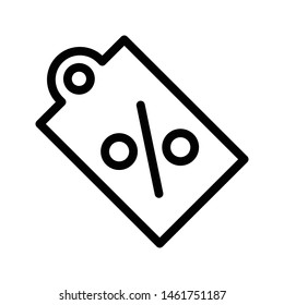 discount tag thin line vector icon