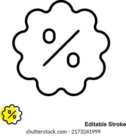 Discount Tag Vector Line Icon