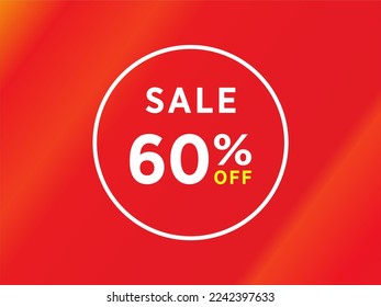 discount tag in white circle on red background