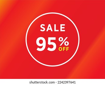 discount tag in white circle on red background
