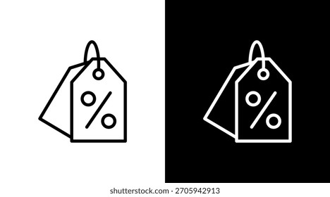 Discount Tag White Icon Set Design