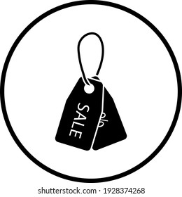 Discount Tags Icon. Thin Circle Stencil Design. Vector Illustration.