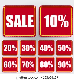 Discount tags red theme