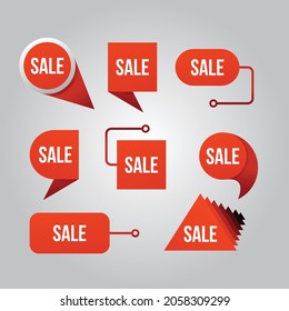 discount tags set for shops