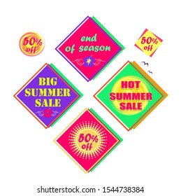 Discount tags set for summer sale