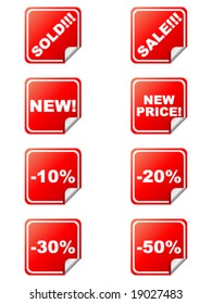 Discount tags - vector illustration