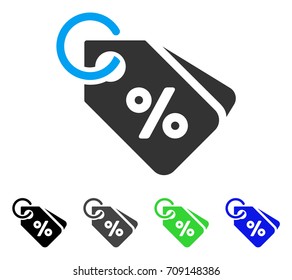 Discount Tags vector pictograph. Style is a flat graphic symbol in black, grey, blue, green color versions. Designed for web and mobile apps.