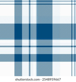 Discount tartan background textile, outline fabric seamless check. Chic pattern plaid texture vector in cyan and white colors palette.