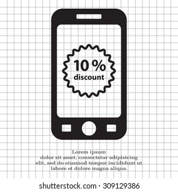 Discount ten (10) percent circular icon