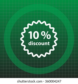 Discount ten (10) percent circular icon