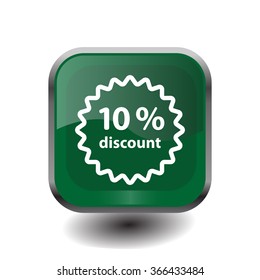 Discount ten (10) percent circular icon