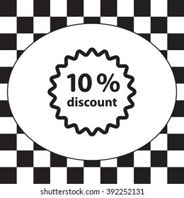 Discount ten (10) percent circular icon