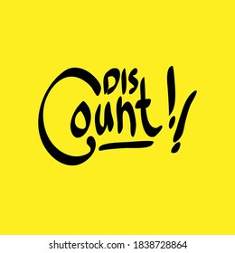 Discount text for discount ads, banners and showcases for web i print usage. vector illustration
