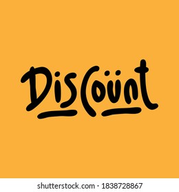Discount text for discount ads, banners and showcases for web i print usage. vector illustration