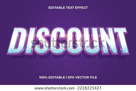 Discount text effect editable modern lettering typography font style, trendy 3d text for tittle and sticker