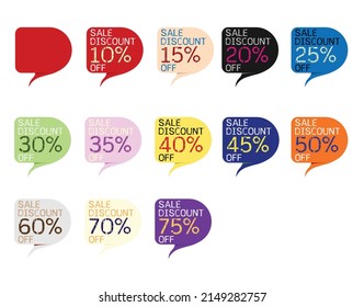 discount text and percent rate on colorful background for promoting products during various festivals or discount rates during the year. all creating on vector illustrations image.