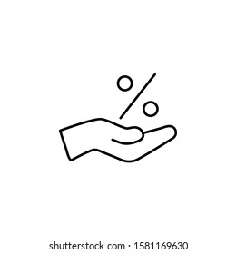 Discount thin line icon on white background. Vector illustration eps10.