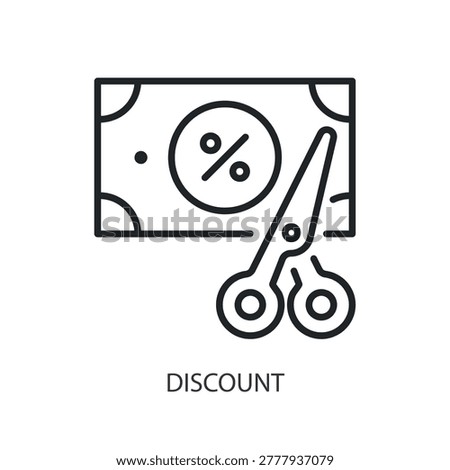 Discount thin line vector icons